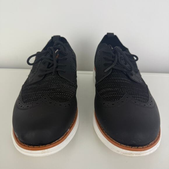 Bruno Marc Mens KnitFlex SmartCraft Mesh Oxfords Lace-Up Black/White Shoes 10.5 - Picture 3 of 10